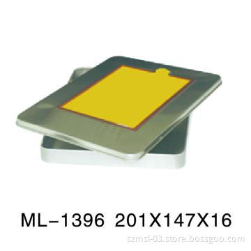 rectangular chocolate tin can